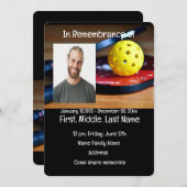 メモリアル招待状ピックルボールスポーツ 招待状 (正面/裏面)