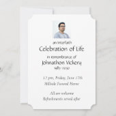 メモリアル招待状ファースト・ネーション先住民 招待状 (裏面)