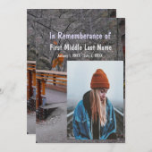 メモリアル招待状ブリッジフォレスト自然ツリー 招待状 (正面/裏面)