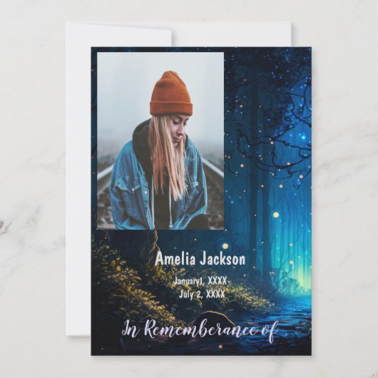 メモリアル招待状ホタル稲妻バグ 招待状 (正面)