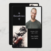 メモリアル招待状ボクサーボクシング 招待状 (正面/裏面)