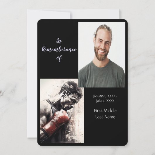 メモリアル招待状ボクサーボクシング 招待状 (正面)