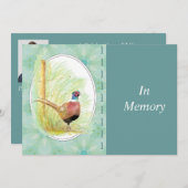 メモリアル招待状リングや輪首キジ 招待状 (正面/裏面)