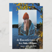 メモリアル招待状レイクツリーズモーニングシーン 招待状 (正面/裏面)