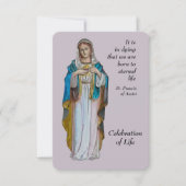 メモリアル招待状ヴァージンメアリカスタマイズーへ 招待状 (正面)