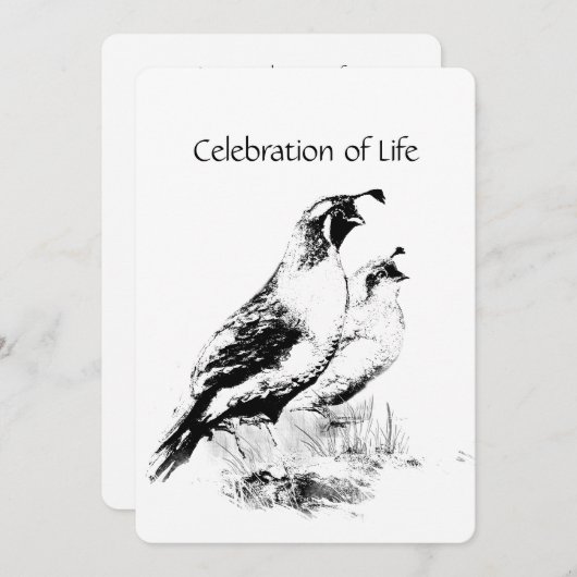 メモリアル招待状ヴィンテージカリフォルニアウイル 招待状 (正面/裏面)