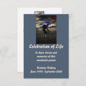 メモリアル招待状人物サイクリングサイクリング 招待状 (正面/裏面)