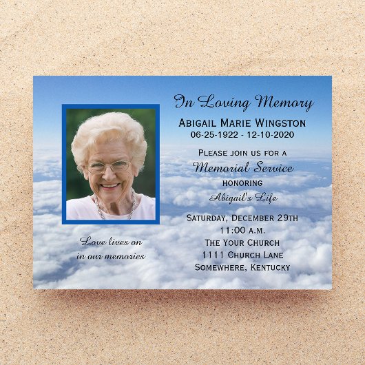 メモリアル招待状写真inクラウド 招待状