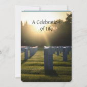 メモリアル招待状墓石墓場 招待状 (裏面)