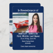 メモリアル招待状姿スケートで滑るスケーター 招待状 (正面/裏面)