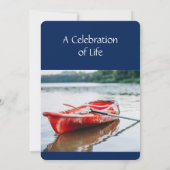 メモリアル招待状姿スケートで滑るスケーター 招待状 (裏面)