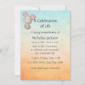 メモリアル招待状子かわいいマウス 招待状 (裏面)