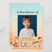 メモリアル招待状子供馬 招待状 (正面/裏面)