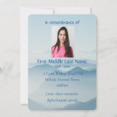 メモリアル招待状平和山 招待状 (裏面)