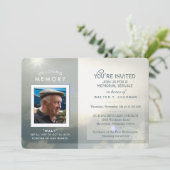 メモリアル招待状平和雲青白 招待状 (スタンド正面)