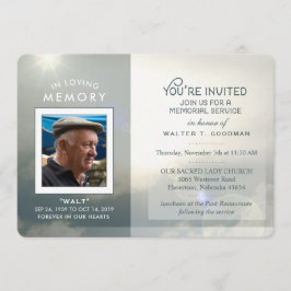 メモリアル招待状平和雲青白 招待状