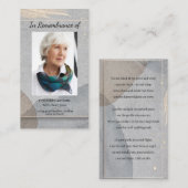 メモリアル招待状水彩シンプルクラシック 名刺 (正面/裏面)