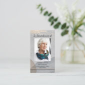 メモリアル招待状水彩シンプルクラシック 名刺 (スタンド正面)