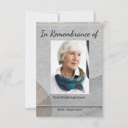 メモリアル招待状水彩シンプルクラシック 招待状 (正面)