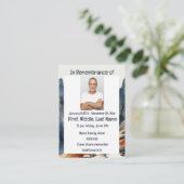 メモリアル招待状水彩歩くハイキング 名刺 (スタンド正面)