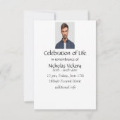 メモリアル招待状水彩（鳥）ショウジョウコウカンチョウ鳥 招待状 (裏面)