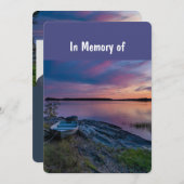 メモリアル招待状海サンセットボート 招待状 (正面/裏面)