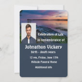 メモリアル招待状海サンセットボート 招待状 (裏面)