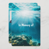 メモリアル招待状海中潜水マリーン 招待状 (正面/裏面)