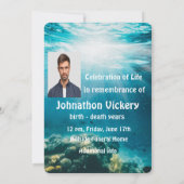 メモリアル招待状海中潜水マリーン 招待状 (裏面)