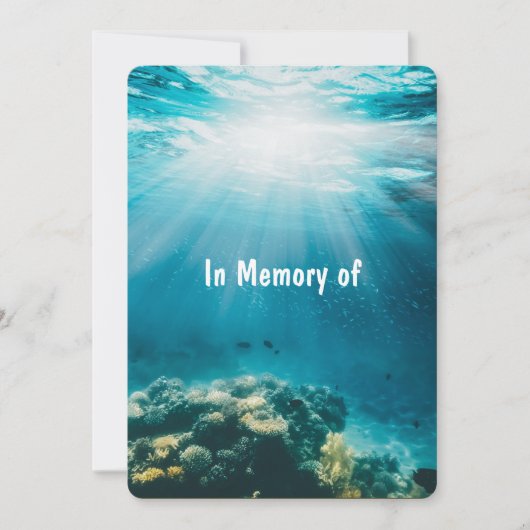 メモリアル招待状海中潜水マリーン 招待状 (正面)