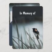 メモリアル招待状湿地湿原ブラックバード 招待状 (正面/裏面)