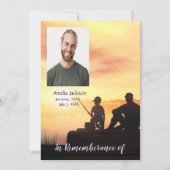 メモリアル招待状父息子魚釣り魚 招待状 (正面)