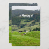 メモリアル招待状牛農業農家 招待状 (正面/裏面)