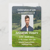 メモリアル招待状牛農業農家 招待状 (裏面)