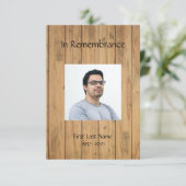 メモリアル招待状男らしウッドパネル 招待状 (スタンド正面)