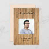 メモリアル招待状男らしウッドパネル 招待状 (正面/裏面)