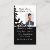 メモリアル招待状男らしスタグディアアート 名刺 (裏面)