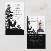 メモリアル招待状男らしスタグディアアート 名刺 (正面/裏面)