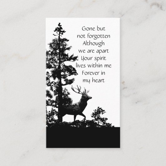 メモリアル招待状男らしスタグディアアート 名刺 (正面)