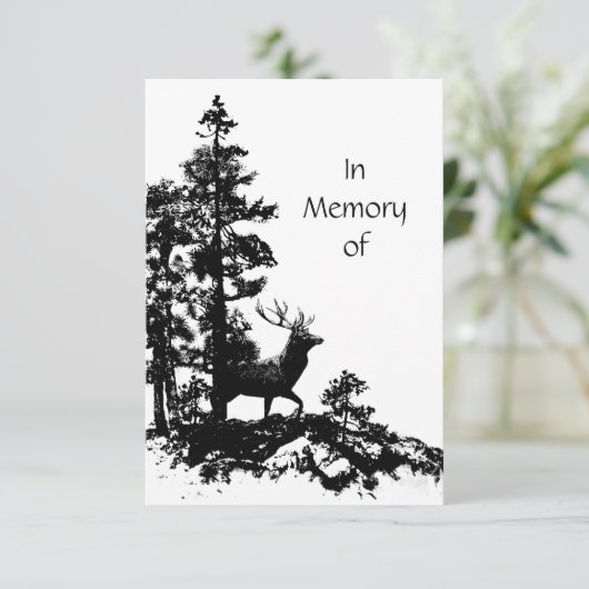 メモリアル招待状男らしスタグディアアート 招待状