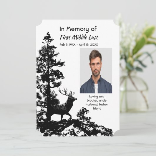 メモリアル招待状男らしスタグディアアート 招待状 (スタンド正面)