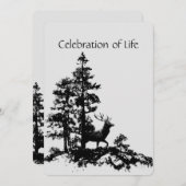 メモリアル招待状男らしスタグディアアート 招待状 (正面/裏面)