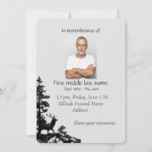 メモリアル招待状男らしスタグディアアート 招待状 (裏面)