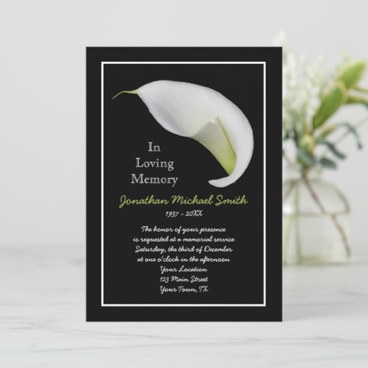 メモリアル招待状発表テンプレート 招待状 (スタンド正面)