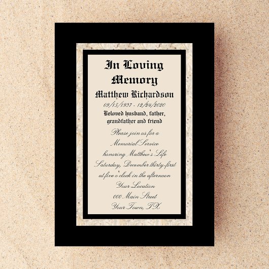 メモリアル招待状発表テンプレート 招待状