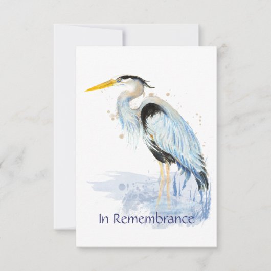 メモリアル招待状素晴らしブルーヘロン 招待状 (正面)