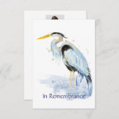 メモリアル招待状素晴らしブルーヘロン 招待状 (正面/裏面)