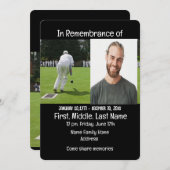 メモリアル招待状芝生ボーリング 招待状 (正面/裏面)