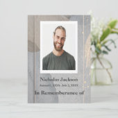 メモリアル招待状花崗岩ストーングレーグレー 招待状 (スタンド正面)