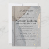 メモリアル招待状花崗岩ストーングレーグレー 招待状 (裏面)